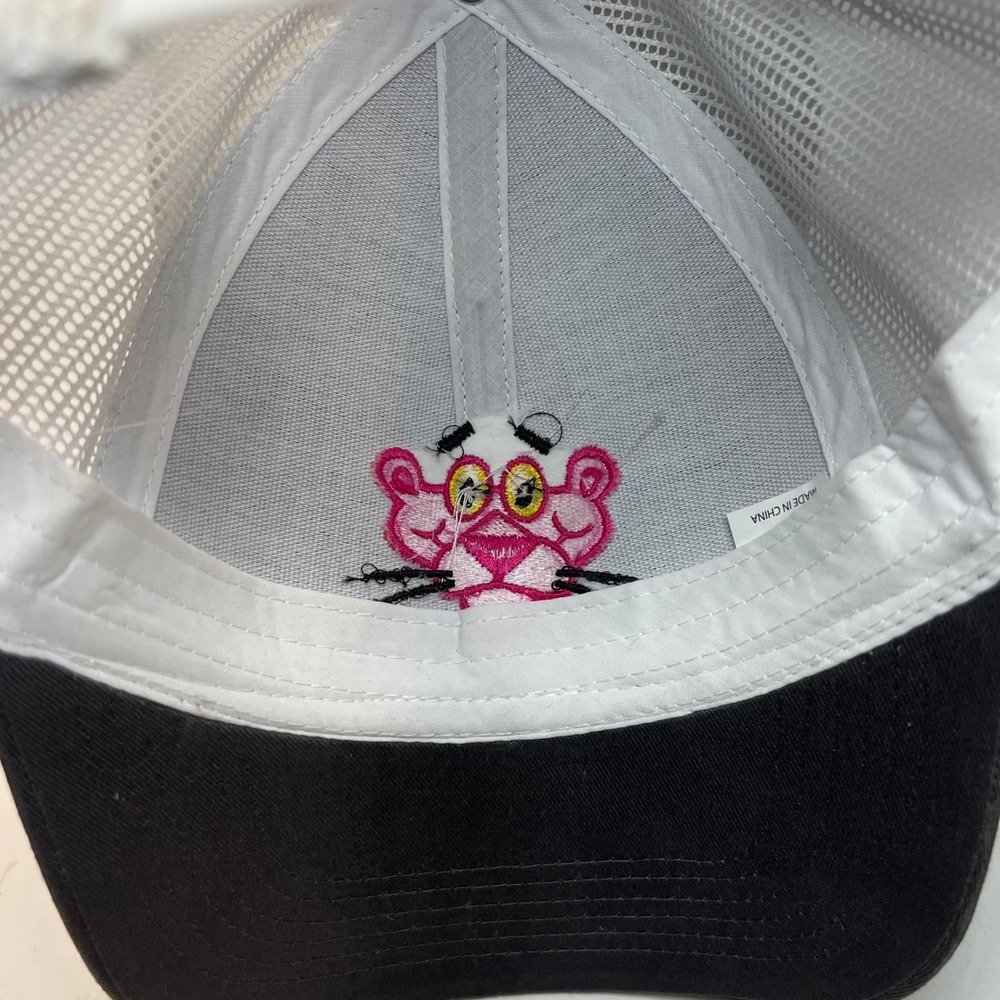 Cap America Pink Panther Owens Corning Trucker Hat Snapback Black White MGM - Picture 7 of 7